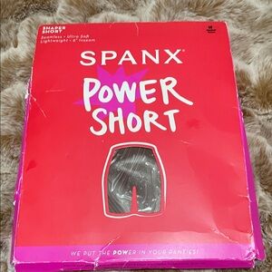 New SPANX Power Short Size Medium in Chestnut Brown.